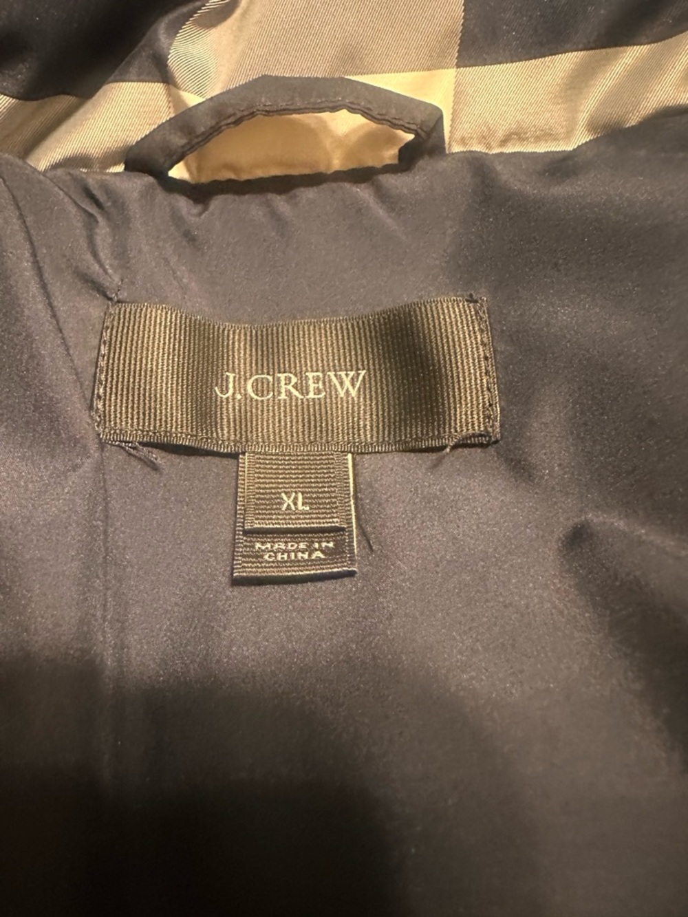 J Crew Excursion Quilted Down Vest in Blue Buffalo Plaid Size XL - Picture 6 of 6